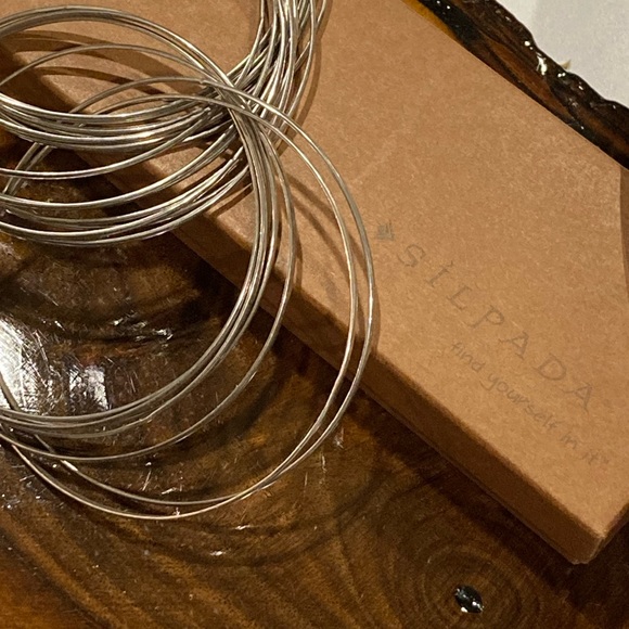 Silpada 21 Bangle Salute sterling silver bracelet set, stamped 925. - Picture 5 of 16